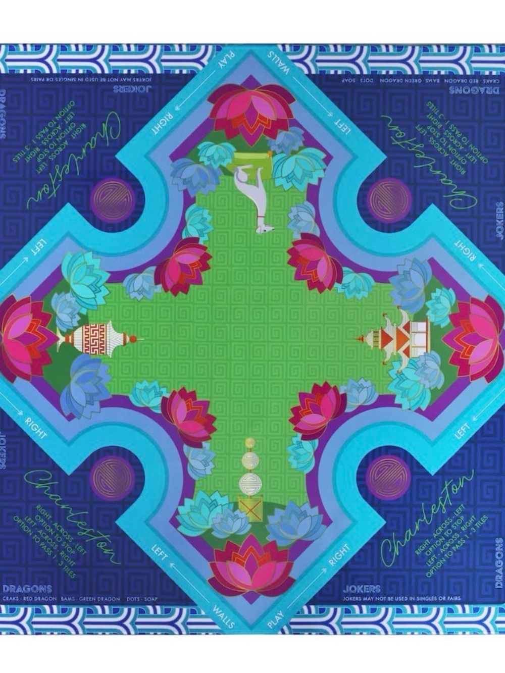 Jonathan Adler and Michaels 33" Mahjong Mat with Canvas Bag NWT